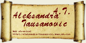 Aleksandra Taušanović vizit kartica
